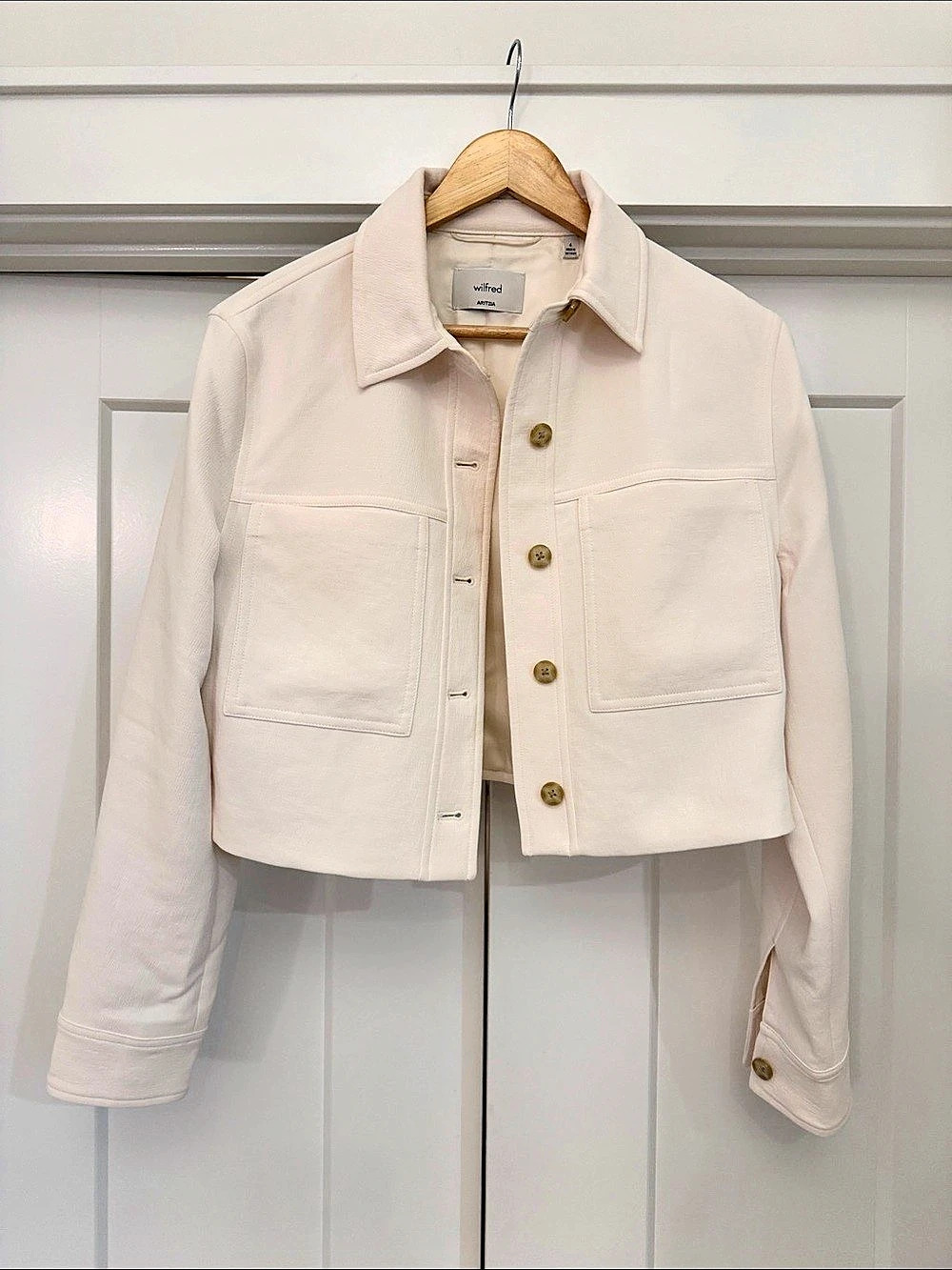 Wilfred Aritzia Little Cropped Jacket Cream Size 4